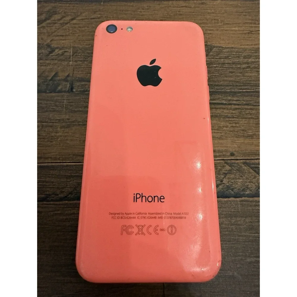 AS IS FOR PARTS Apple iPhone 5c A1532 Pink Broken Screen LTE Cellular Bluetooth
